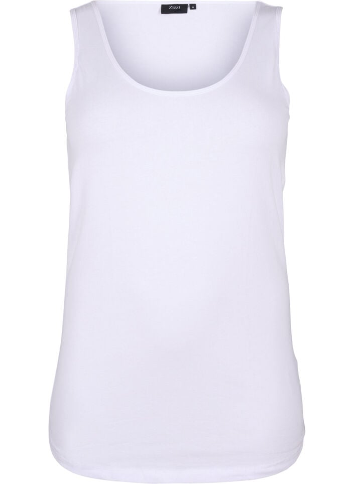Enf&auml;rgat baslinne i bomull, Vit, Packshot image number 0