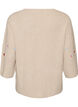 Stickad blus med hj&auml;rtan och 3/4-&auml;rmar, Beige, Packshot image number 1
