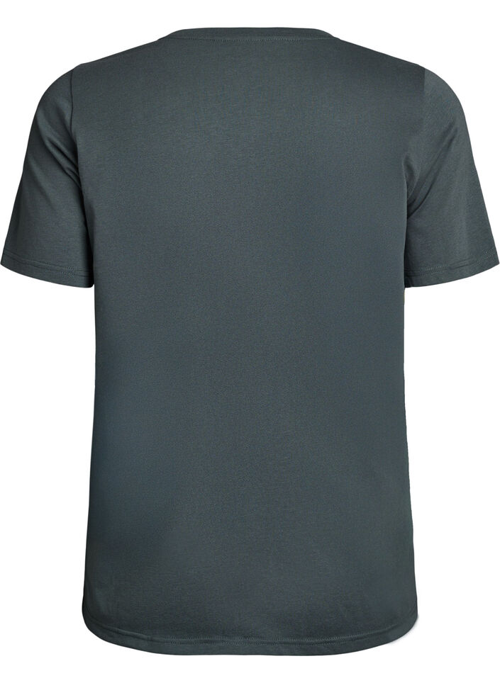 T-shirt med tryck, Gr&ouml;n, Packshot image number 1