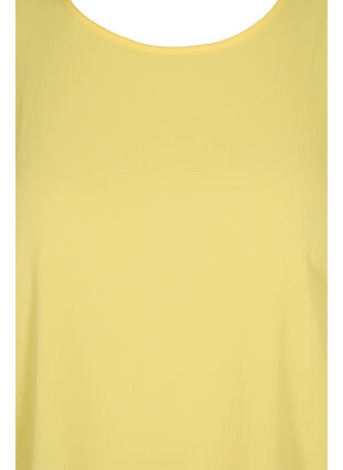 Topp med korta ärmar och rund halsringning, Goldfinch, Packshot image number 2