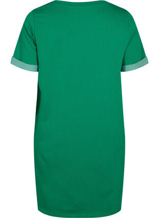 Sweatshirtklänning med korta ärmar och slits, Jolly Green, Packshot image number 1
