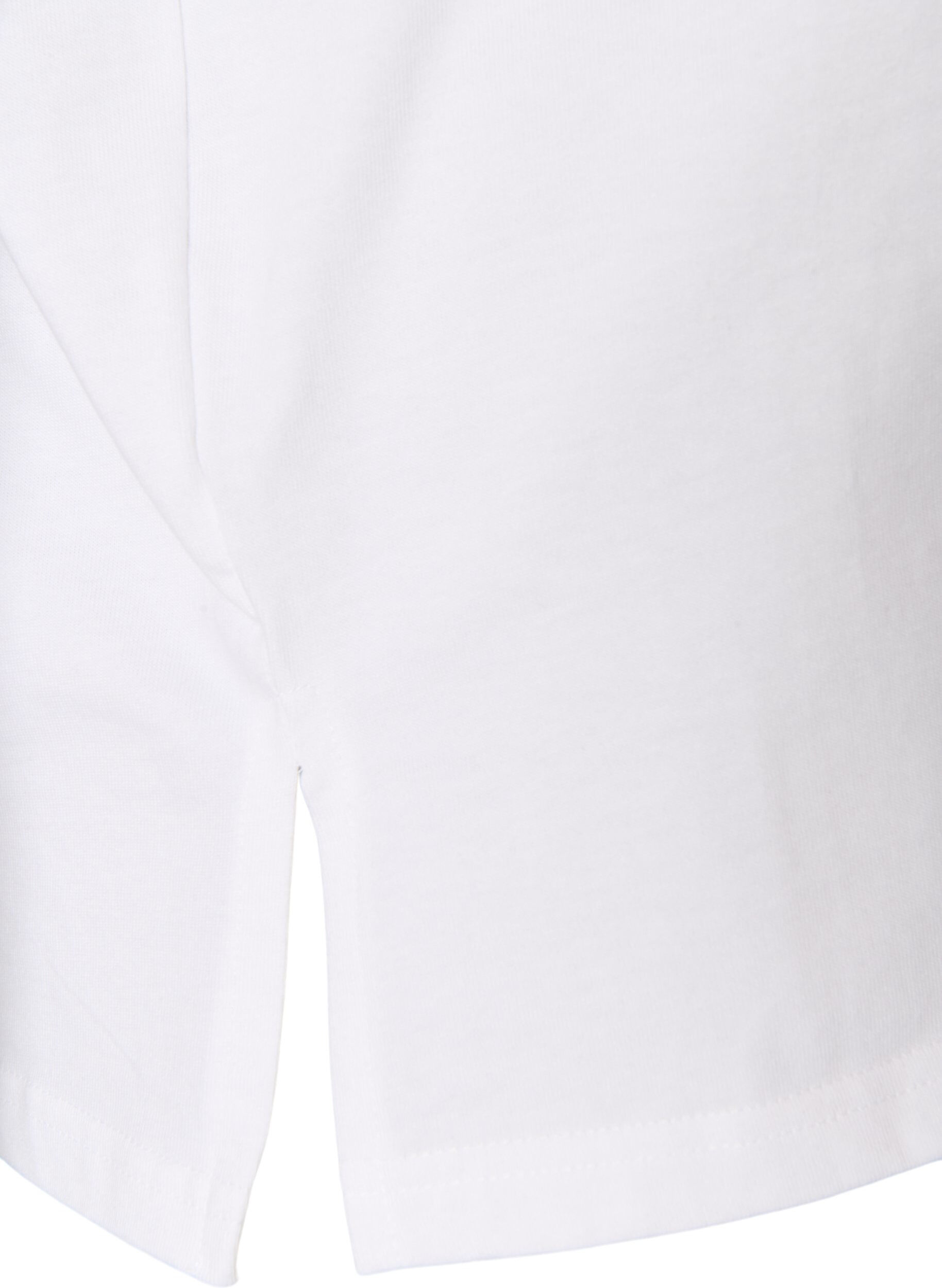 ZizziBas-t-shirt med l&aring;nga &auml;rmar, Vit, Packshot image number 3