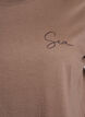 T-shirt med tryck fram och bak, Brun, Packshot image number 2