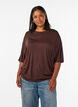 L&ouml;s t-shirt i viskosjersey, Brun, Model image number 0