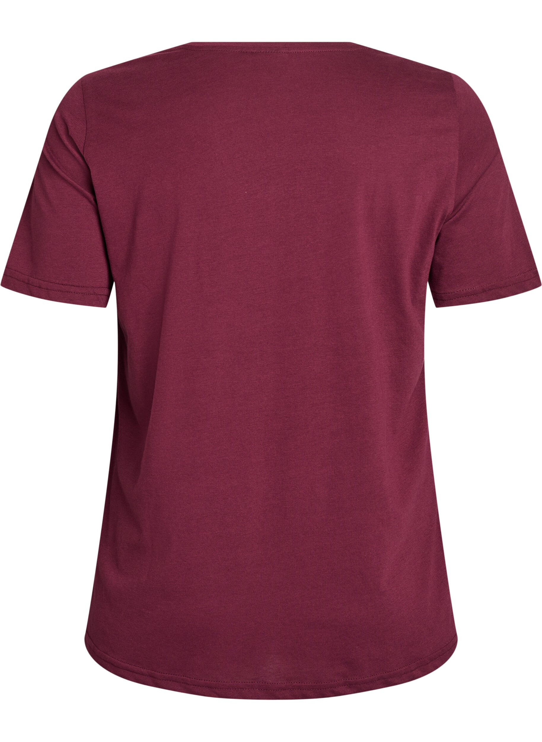 ZizziT-shirt med tryck, R&ouml;d, Packshot image number 1