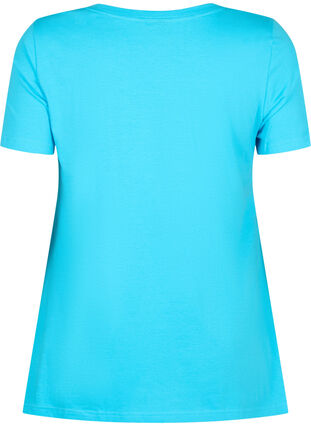 T-shirt i bomull med kort ärmar, Blue Atoll W. Be, Packshot image number 1