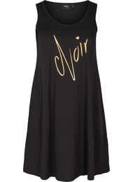 A-linjeformad klänning utan ärmar, Black NOIR