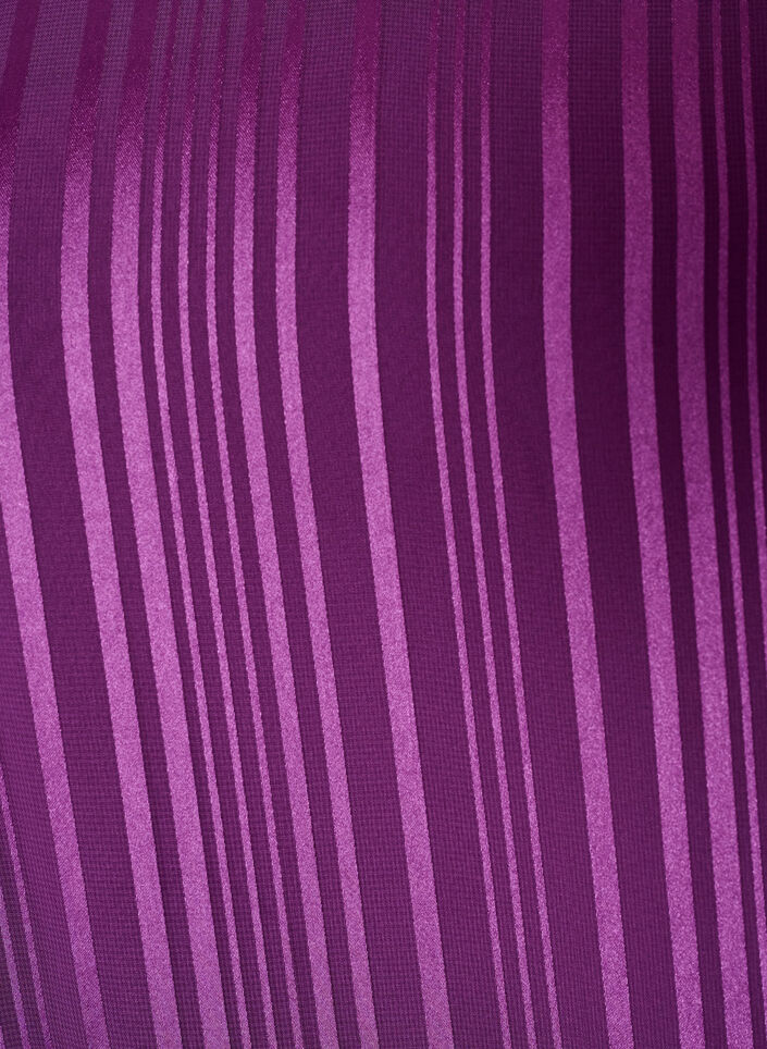 Randig blus med ballongform, Lila, Packshot image number 2