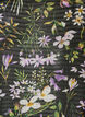 Blus med blommigt m&ouml;nster och v-ringning, Svart, Packshot image number 2