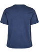 T-shirt med öljetter och tryck, Navy Washed , Packshot image number 1