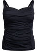 Tankini med drapering, Svart, Packshot image number 0