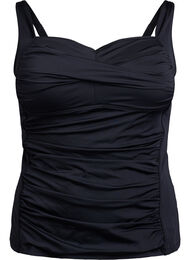 Tankini med drapering, Svart