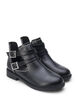Wide fit - Ankelboots med nitar, Black, Packshot image number 1