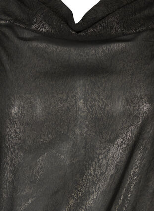 Blus med puffärmar och smock, Black w. Gold, Packshot image number 2