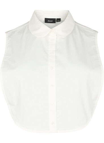 Lös skjortkrage i bomull, Bright White, Packshot image number 0