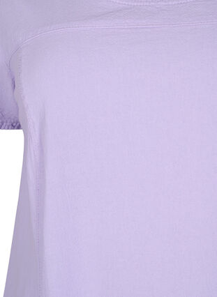 Kortärmad bomullsklänning, Lavender, Packshot image number 2