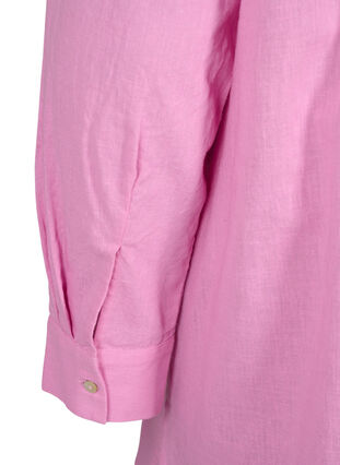 Långskjorta i linne och bomull, Rosebloom, Packshot image number 4