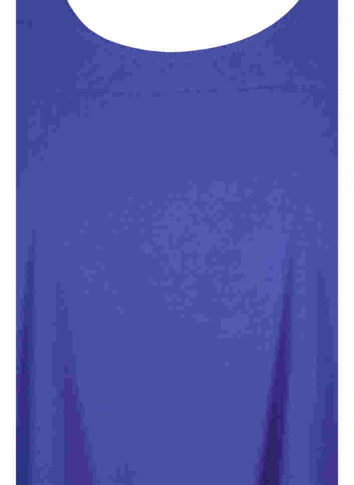 Ärmlös klänning i bomull, Dazzling Blue, Packshot image number 2