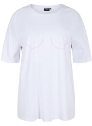Support the breasts – T-shirt i bomull, White