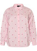 Skjorta med broderade blommor, Rosa, Packshot image number 0