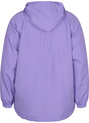 Kort jacka med huva och justerbar nederkant, Paisley Purple, Packshot image number 1