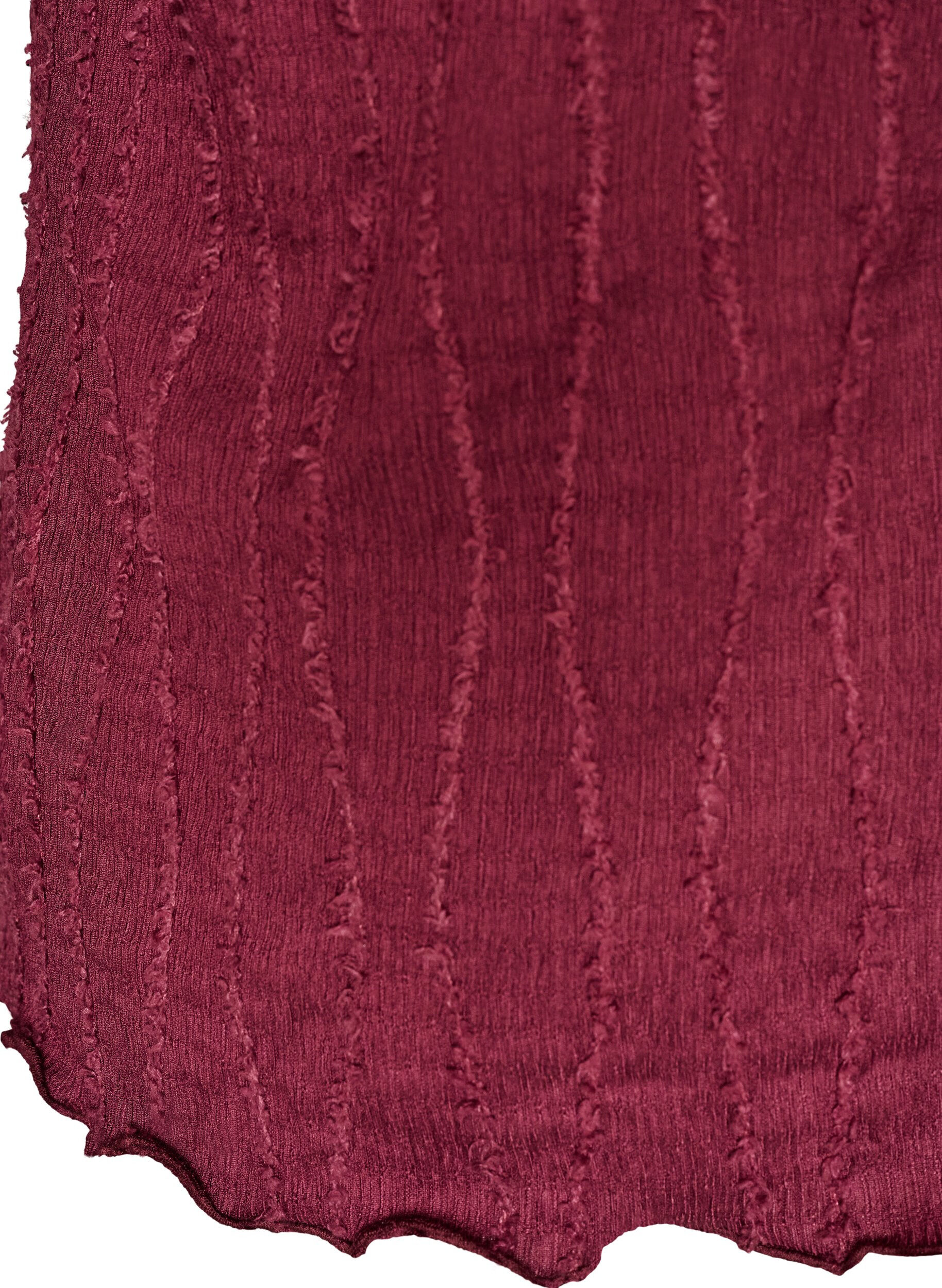 ZizziBlus i jersey med v&aring;gig struktur, R&ouml;d, Packshot image number 3