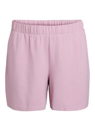 L&ouml;st sittande shorts med fickor, Rosa