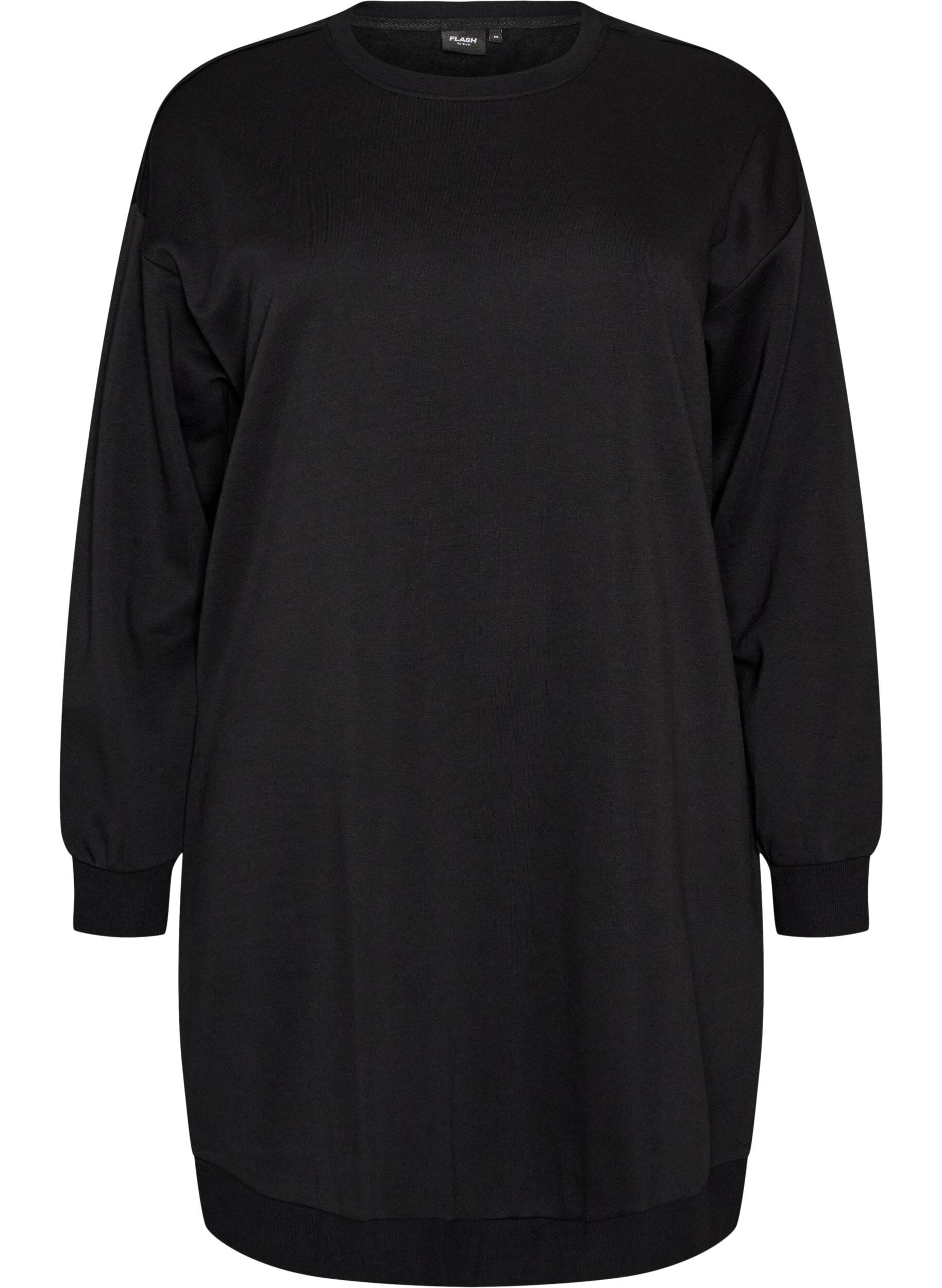ZizziL&ouml;s sweatshirtkl&auml;nning med fickor, Svart, Packshot image number 0