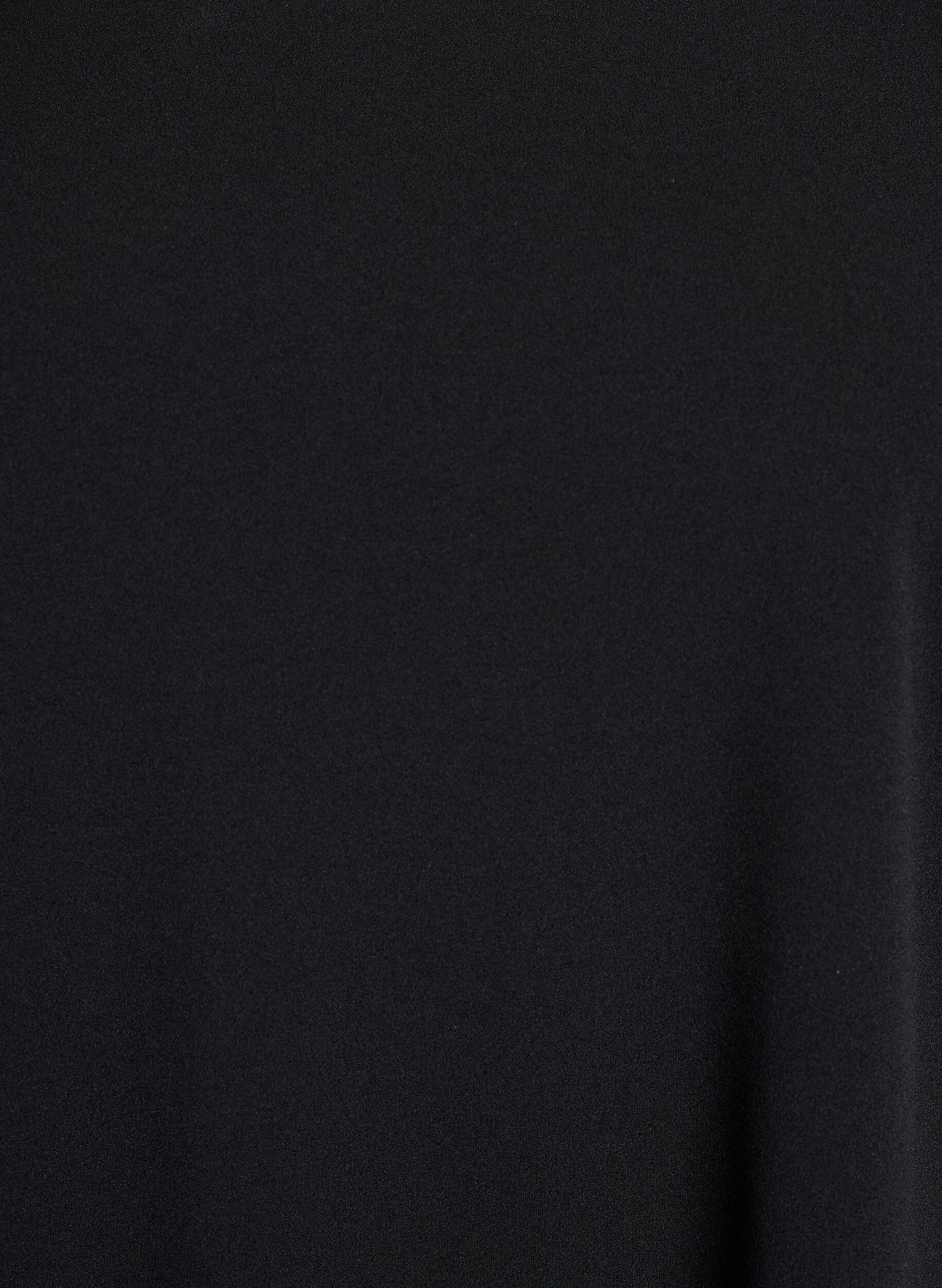 Zizzi FLASH - Kort a-linjeformad kl&auml;nning med 3/4-&auml;rm, Svart, Packshot image number 2