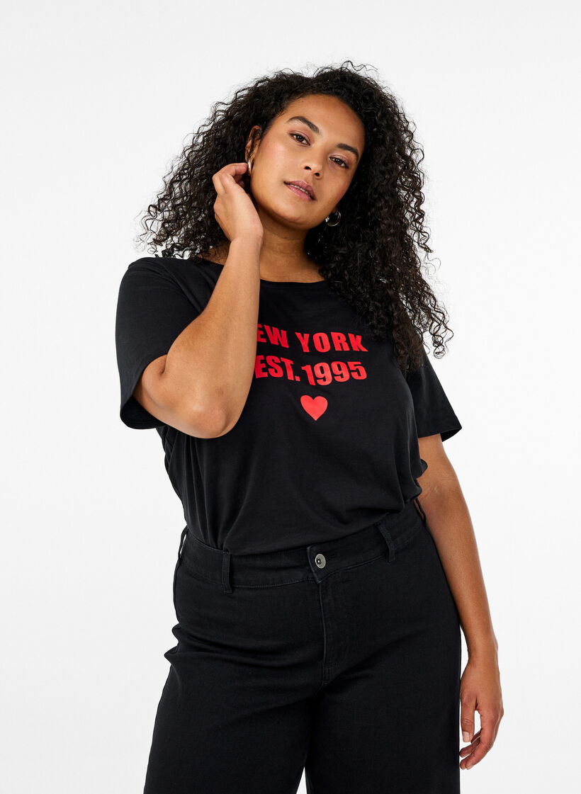 FLASH - T-shirt med tryck, Svart, Model image number 0