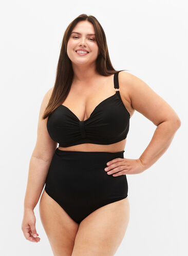 Bikinitrosa med hög midja, Black, Model image number 0