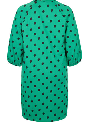 Prickig klänning med 3/4-ärmar, Jolly Green Dot, Packshot image number 1