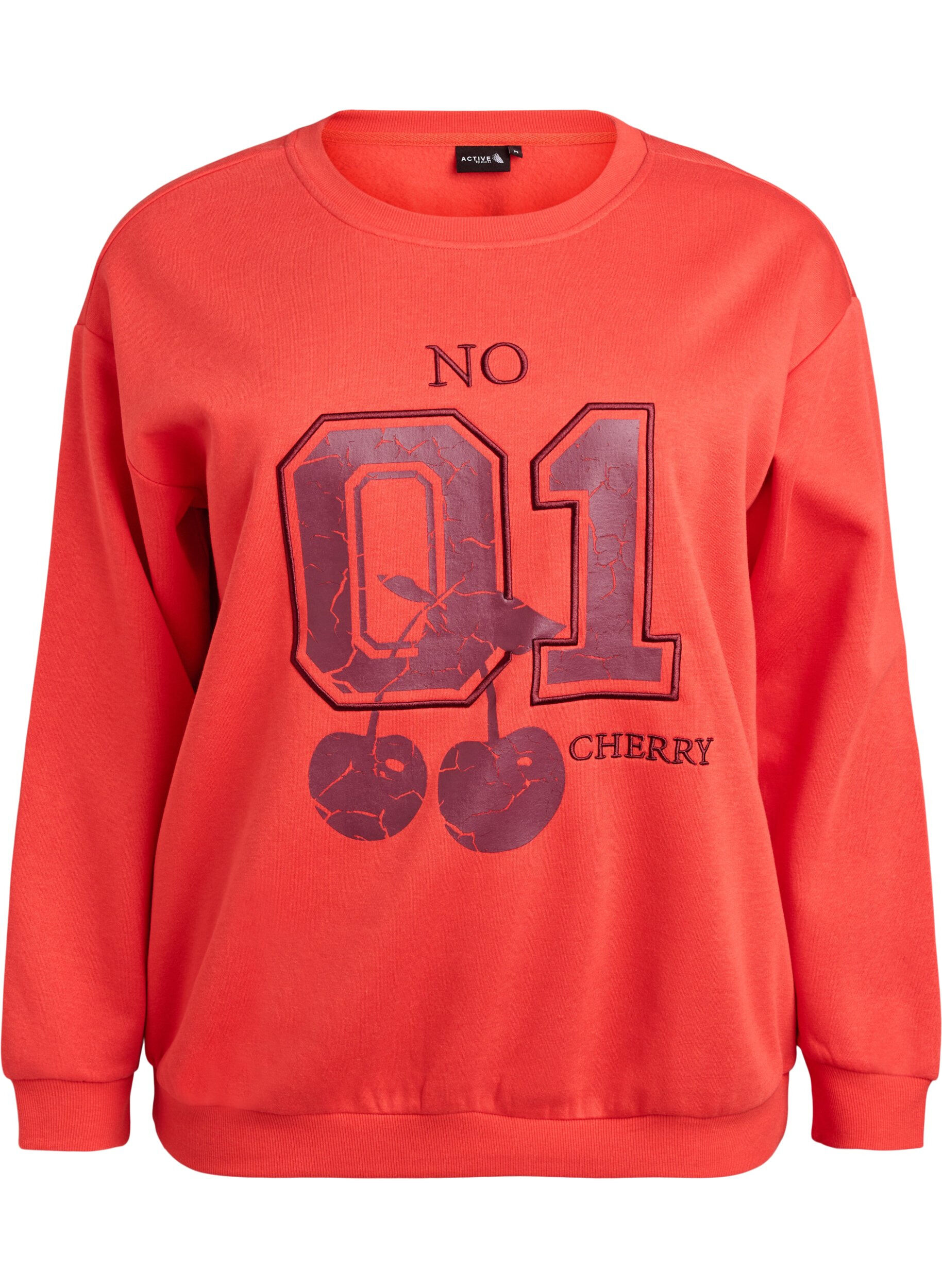 Sweatshirt med motiv framtill