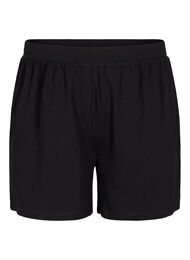 Löst sittande pyjamasshorts i bomullsmix, Svart