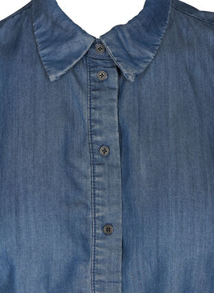 Lös skjortkrage i lyocell, Blue Denim , Packshot image number 2