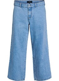 Jeans med h&ouml;g midja och vida ben, Bl&aring;