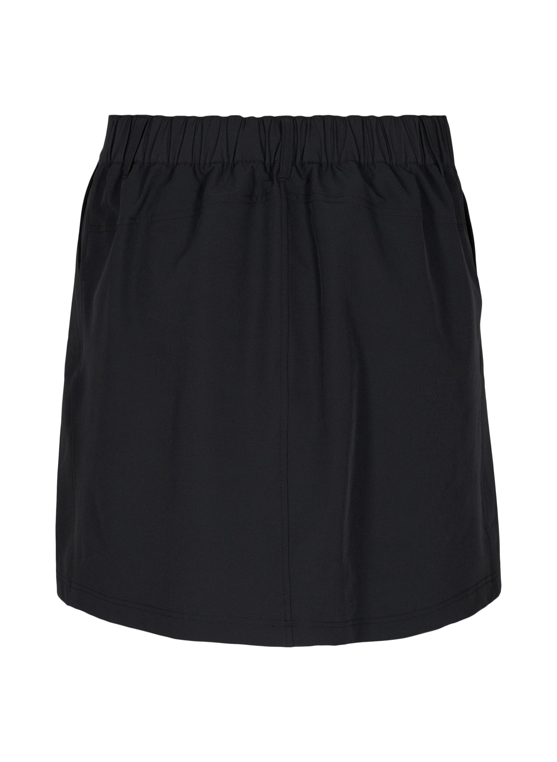 Zizzi Kjol f&ouml;r friluftsliv med innershorts, Black, Packshot image number 1