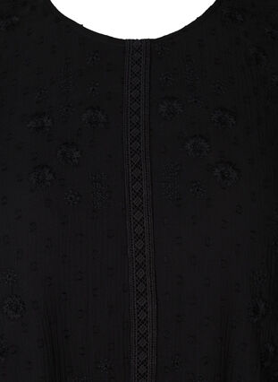 Långärmad klänning med a-form, Black, Packshot image number 2