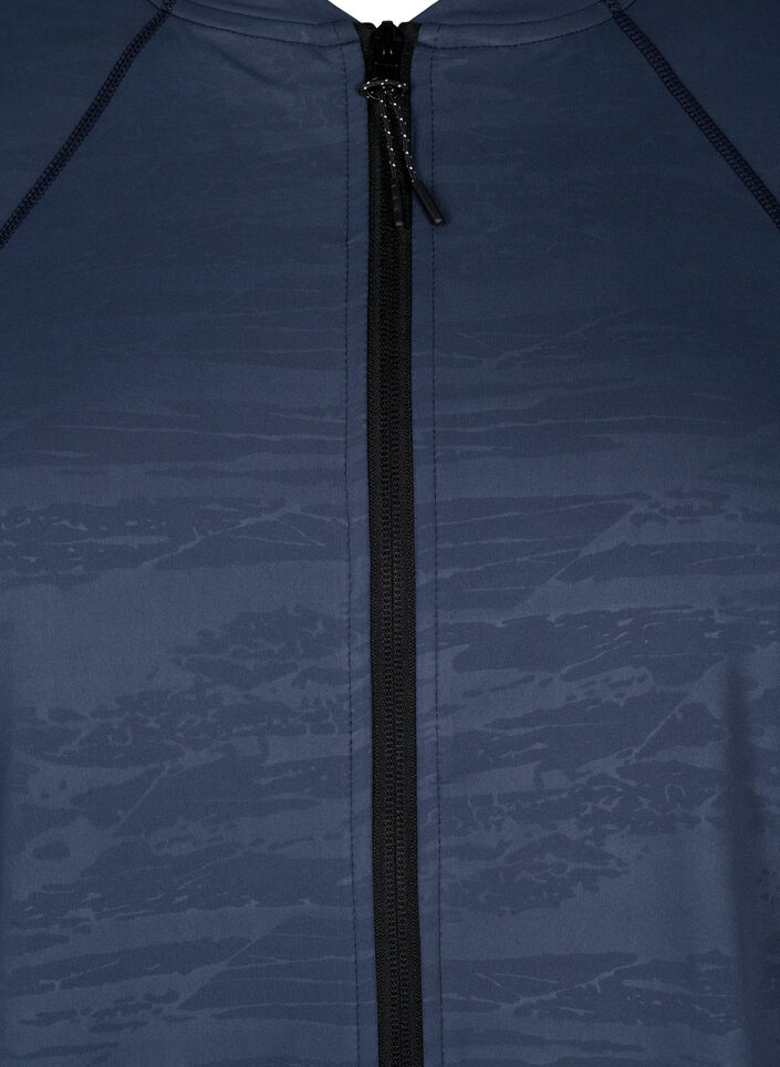 Träningsblus med dragkedja, Mood Indigo, Packshot image number 2