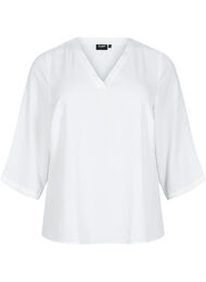 Blus med 3/4-&auml;rm, Vanilla