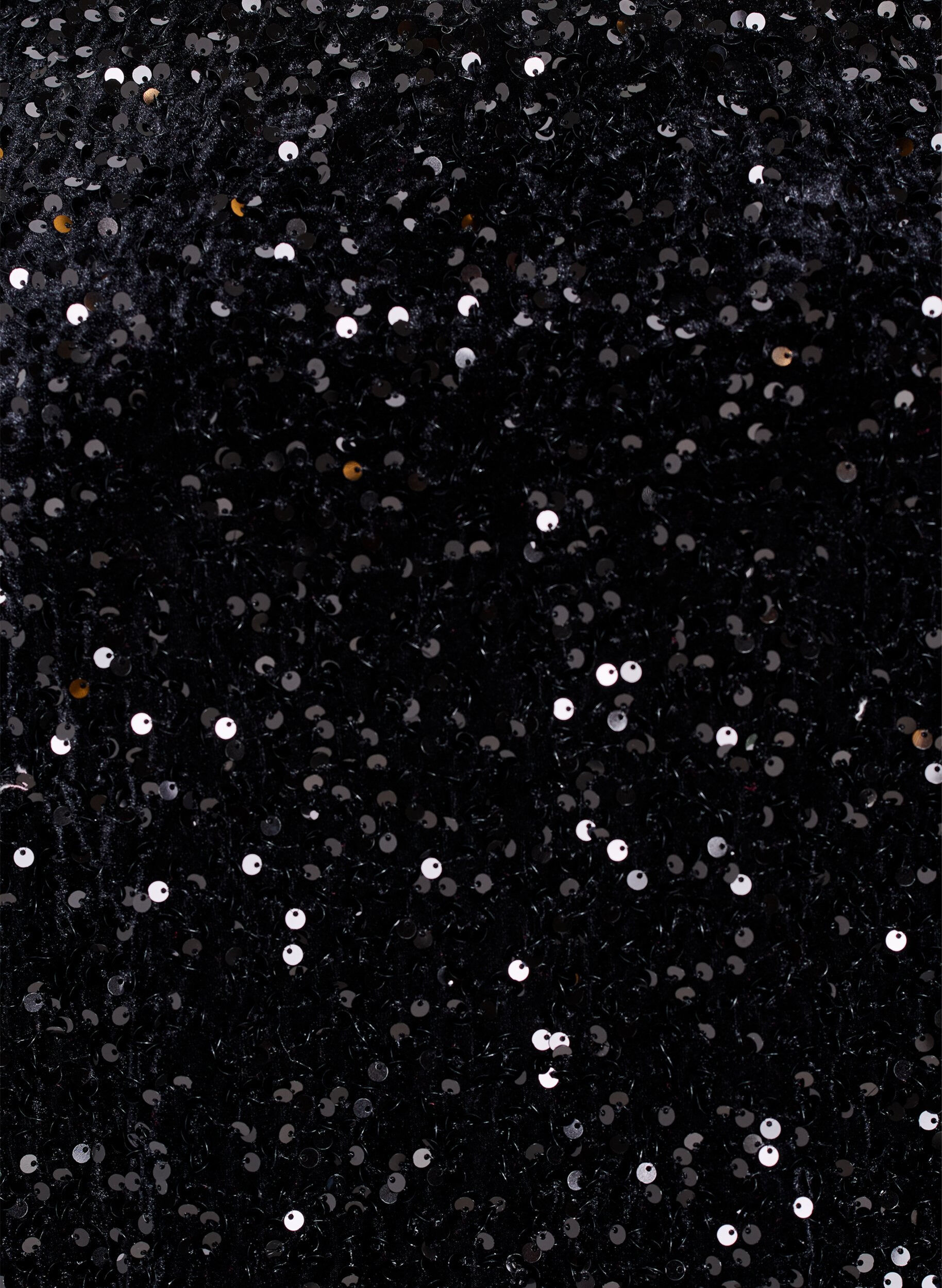 Zizzi Paljettblus med l&aring;nga &auml;rmar, Svart, Packshot image number 2