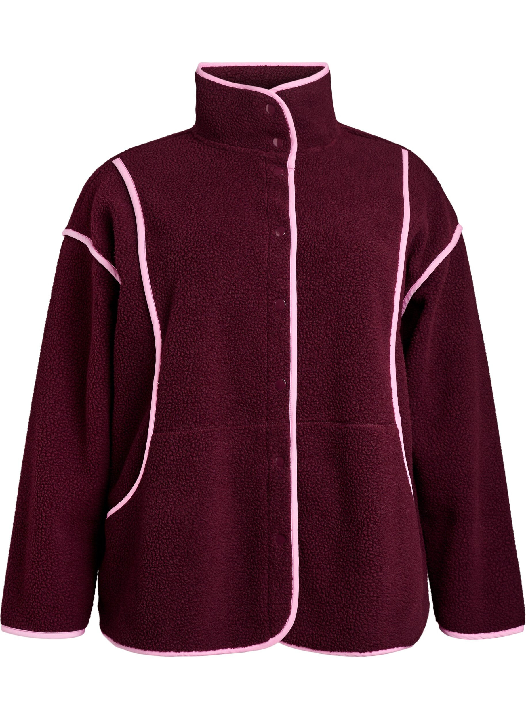 Teddyjacka med kontrastdetaljer