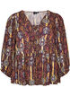 Blus med paisleym&ouml;nster och spetsdetalj, Lila, Packshot image number 0