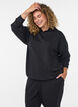 Huvtr&ouml;ja i jersey, Svart, Model image number 0