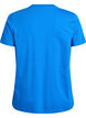 Enkel t-shirt i bomull med rund halsringning, Bl&aring;, Packshot image number 1