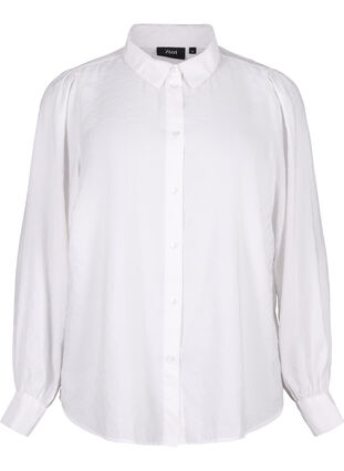 Långärmad skjorta i TENCEL™ Modal, Bright White, Packshot image number 0