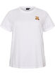 T-shirt i ekologisk bomull med nallebj&ouml;rnsmotiv, Vit, Packshot image number 0