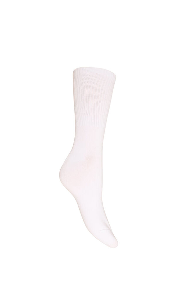 Strumpor i bomull med m&ouml;nster, Vit, Packshot image number 1
