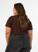 T-shirt i ekologisk bomull med tryck, Brun, Model image number 2