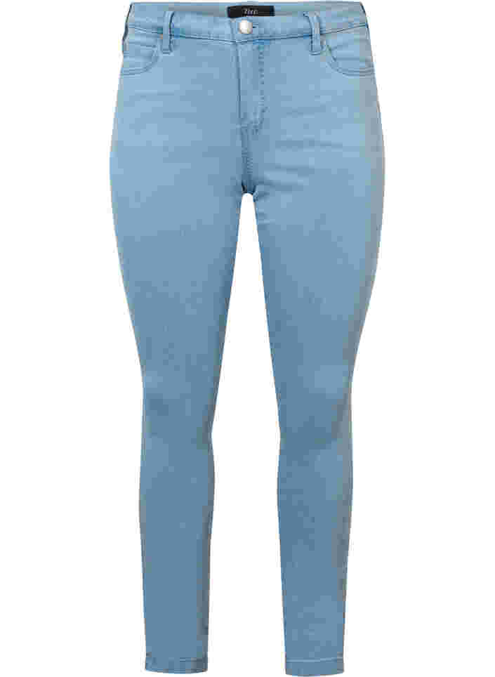 Super slim Amy jeans med hög midja, Ex Lgt Blue, Packshot image number 0